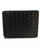 BOTTEGA VENETAボッテガベネタ）の古着「イントレチャート マネークリップ」｜ブラック