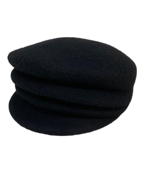 Yohji Yamamoto pour homme（ヨウジヤマモト プールオム）Yohji Yamamoto pour homme (ヨウジヤマモト プールオム) タックハンチングキャップ ブラック サイズ:SIZE 3の古着・服飾アイテム