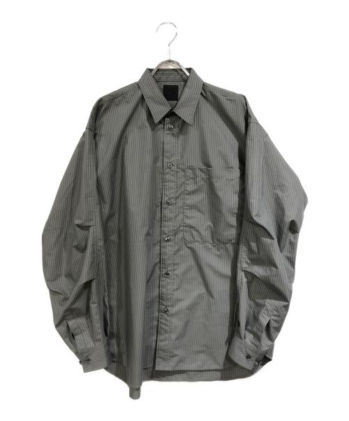 DAIWA PIER39（ダイワ ピア39）DAIWA PIER39 (ダイワ ピア39) TECH REGULAR COLLAR SHIRT L/S STRIPE グレー サイズ:Sの古着・服飾アイテム