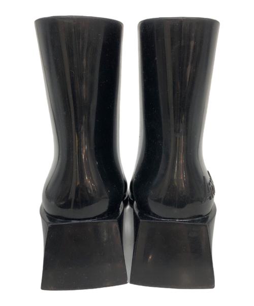 Acne studios（アクネ ストゥディオズ）Acne studios (アクネ ストゥディオズ) ロゴ ラバー アンクル ブーツ ブラック サイズ:SIZE 37の古着・服飾アイテム