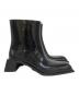 Acne studios (アクネ ストゥディオズ) ロゴ ラバー アンクル ブーツ ブラック サイズ:SIZE 37：20000円