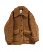 CLANEクラネ）の古着「RIDGE POCKET BOA OVER COAT」｜ブラウン