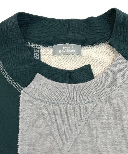 kolor/BEACON（カラービーコン）kolor/BEACON (カラービーコン) ドッキング半袖スウェット ネイビー×グレー サイズ:SIZE 2の古着・服飾アイテム