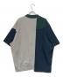 kolor/BEACON (カラービーコン) ドッキング半袖スウェット ネイビー×グレー サイズ:SIZE 2：9000円