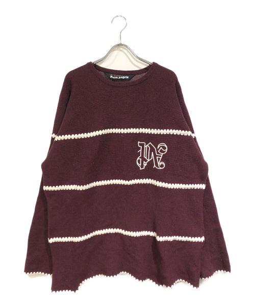 Palm Angels（パーム エンジェルス）Palm Angels (パーム エンジェルス) モノグラムニット レッド サイズ:XLの古着・服飾アイテム