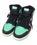 NIKEナイキ）の古着「ハイカットスニーカー」｜ブラック×グリーン