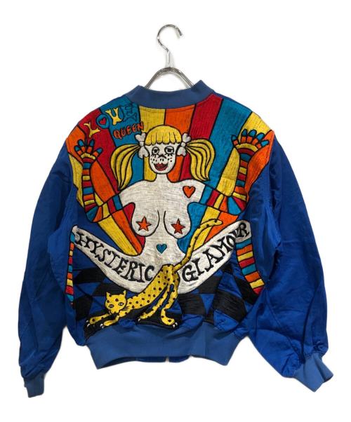 Hysteric Glamour（ヒステリックグラマー）Hysteric Glamour (ヒステリックグラマー) 刺繍デザインジャケット ブルー サイズ:-の古着・服飾アイテム