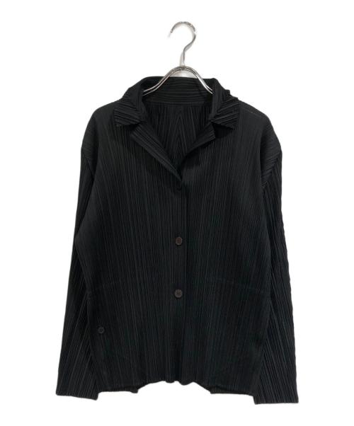 PLEATS PLEASE（プリーツプリーズ）PLEATS PLEASE (プリーツプリーズ) プリーツシャツ ブラック サイズ:SIZE 4の古着・服飾アイテム