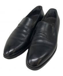 F.LLI Giacometti（フラテッリ ジャコメッティ）の古着「カーフレザーホールカットローファー」｜ブラック