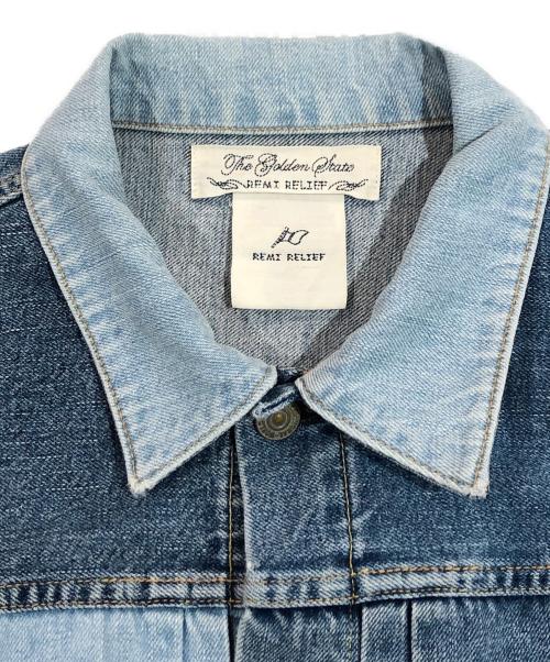 REMI RELIEF（レミレリーフ）REMI RELIEF (レミレリーフ) 切替デニムジャケット ブルー サイズ:SIZE Sの古着・服飾アイテム