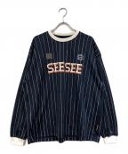 SEESEE×Stripes For Creativeシーシー×ストライプ フォー クリエイティブ）の古着「ゲームシャツ」｜ネイビー