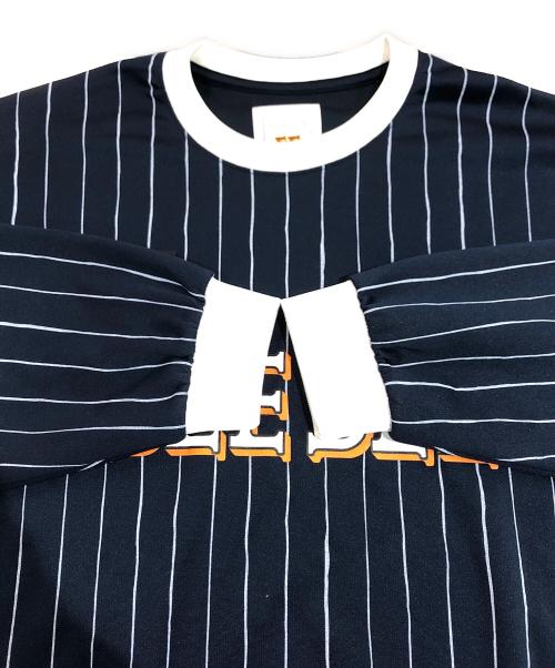 SEESEE（シーシー）SEESEE (シーシー) Stripes For Creative (ストライプ フォー クリエイティブ) ゲームシャツ ネイビー サイズ:SIZE Mの古着・服飾アイテム