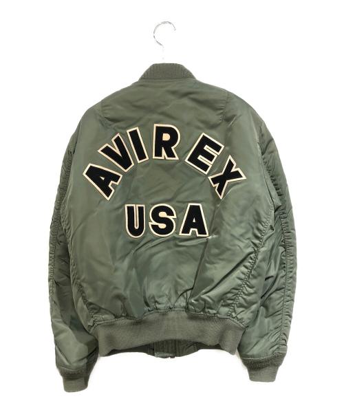 AVIREX（アヴィレックス）AVIREX (アヴィレックス) フライトジャケット カーキ サイズ:Mの古着・服飾アイテム