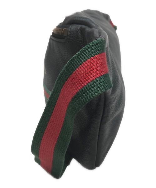 GUCCI（グッチ）GUCCI (グッチ) グッチ プリントベルトバッグ ブラックの古着・服飾アイテム