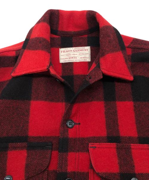 FILSON GARMENT（フィルソン ガーメント）FILSON GARMENT (フィルソン ガーメント) マッキーノクルーザージャケット レッド×ブラック サイズ:なしの古着・服飾アイテム