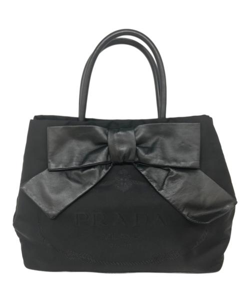 PRADA（プラダ）PRADA (プラダ) 2WAYハンドバッグ ブラックの古着・服飾アイテム