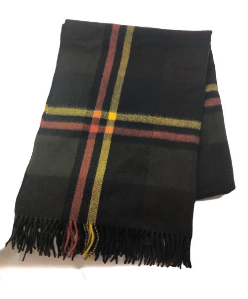 JOSHUA ELLIS（ジョシュア エリス）Joshua Ellis (ジョシュア エリス) カシミヤ大判ストール/ブラックウォッチ オリーブの古着・服飾アイテム