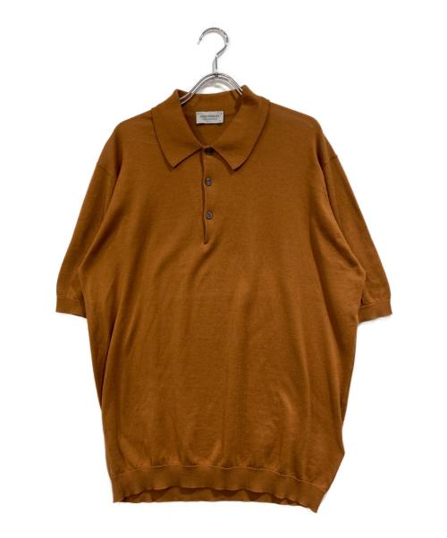 JOHN SMEDLEY（ジョンスメドレー）JOHN SMEDLEY (ジョンスメドレー) ニットポロシャツ ベージュ サイズ:SIZE Mの古着・服飾アイテム