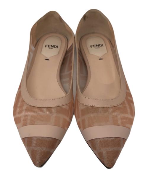 FENDI（フェンディ）FENDI (フェンディ) メッシュフラットシューズ ベージュ サイズ:SIZE 36の古着・服飾アイテム
