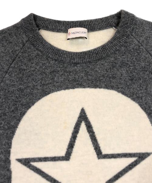 MONCLER（モンクレール）MONCLER (モンクレール) MAGLIONE TRICOT GIROCOLLO グレー サイズ:SIZE Lの古着・服飾アイテム