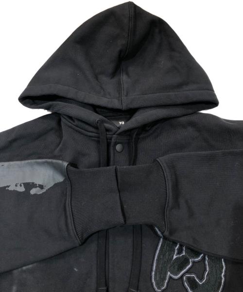 Y-3（ワイスリー）Y-3 (ワイスリー) フロントロゴフーデッドジャケット ブラック サイズ:SIZE 2xsの古着・服飾アイテム
