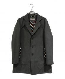 ISSEY MIYAKE（イッセイミヤケ）の古着「ボンディングロングジャケット」｜グレー