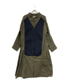 Rumche（ラムシェ）の古着「デザインワンピース」｜グリーン×ネイビー