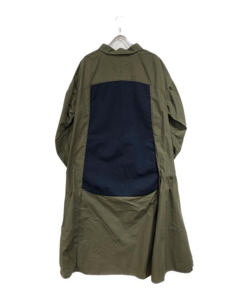 Rumche（ラムシェ）RUMCHE (ラムシェ) デザインワンピース グリーン×ネイビー サイズ:Freeの古着・服飾アイテム