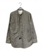 TOGA PULLAトーガ プルラ）の古着「ボウタイチェックシャツ」｜ベージュ×グレー