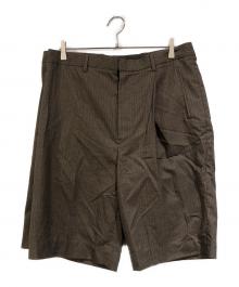 Hed Mayner（ヘド メイナー）の古着「ストライプラップハーフパンツ」｜ベージュ