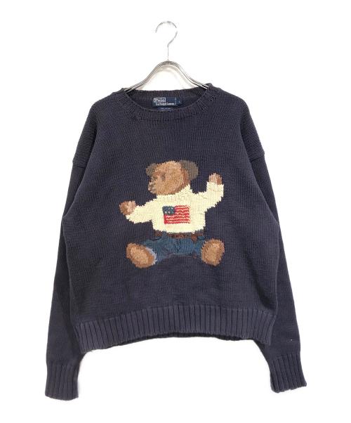 POLO RALPH LAUREN（ポロ・ラルフローレン）POLO RALPH LAUREN (ポロ・ラルフローレン) ポロベアニット ネイビー サイズ:Lの古着・服飾アイテム