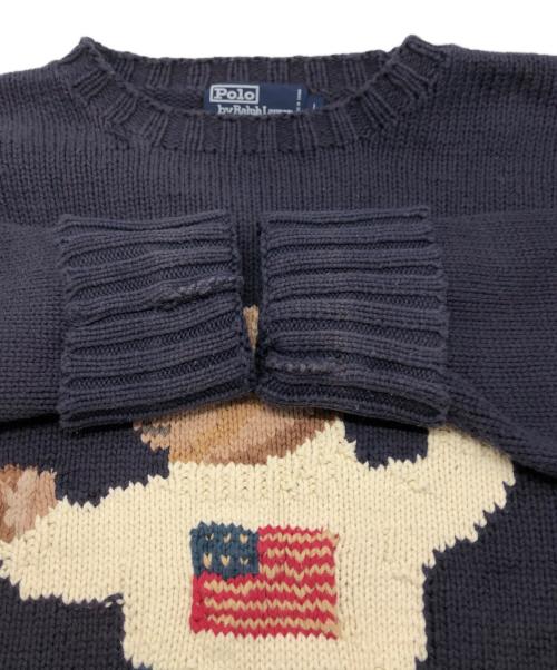 POLO RALPH LAUREN（ポロ・ラルフローレン）POLO RALPH LAUREN (ポロ・ラルフローレン) ポロベアニット ネイビー サイズ:Lの古着・服飾アイテム
