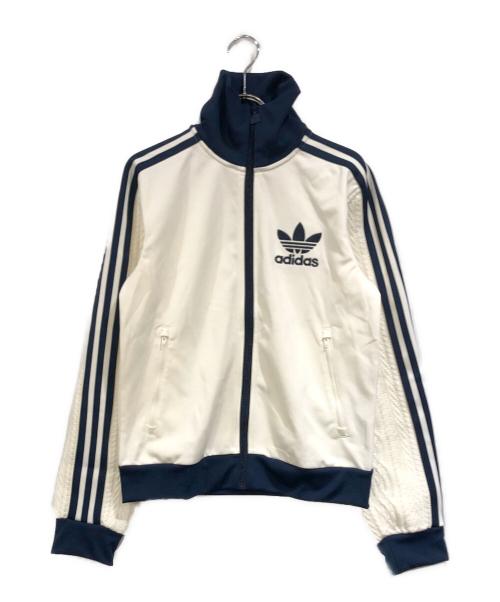 adidas（アディダス）adidas (アディダス) KNIT CLASSIC TRACK TOP ホワイト サイズ:SIZE Mの古着・服飾アイテム