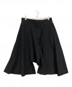 COMME des GARCONS HOMMEコムデギャルソン オム）の古着「変形サルエルショートパンツ」｜ブラック