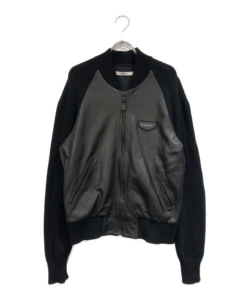 GIVENCHY（ジバンシィ）GIVENCHY (ジバンシィ) 切替レザージャケット ブラック サイズ:SIZE 44の古着・服飾アイテム