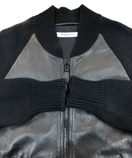 GIVENCHY（ジバンシィ）GIVENCHY (ジバンシィ) 切替レザージャケット ブラック サイズ:SIZE 44の古着・服飾アイテム