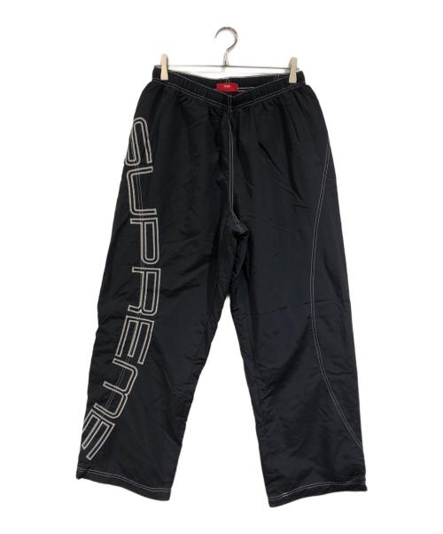 SUPREME（シュプリーム）Supreme (シュプリーム) Spellout Embroidered Track Pant ブラック サイズ:SIZE Lの古着・服飾アイテム