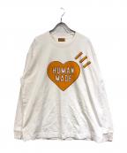 HUMAN MADEヒューマンメイド）の古着「GRAPHIC L/S TEE」｜オレンジ×ホワイト