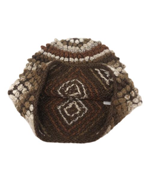 SUPREME（シュプリーム）Supreme (シュプリーム) Textured knit Beanie ブラウンの古着・服飾アイテム