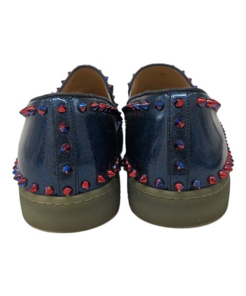Christian Louboutin（クリスチャン・ルブタン）Christian Louboutin (クリスチャン・ルブタン) スタッズパテントスリッポン レッド サイズ:SIZE 43の古着・服飾アイテム