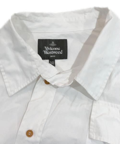 Vivienne Westwood man（ヴィヴィアン ウェストウッド マン）Vivienne Westwood man (ヴィヴィアン ウェストウッド マン) 変形シャツ ホワイト サイズ:SIZE 50の古着・服飾アイテム