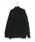 s'yte (サイト) 7G BULKY WOOL DAMAGE V NECK PULLOVER ブラック サイズ:3：20000円
