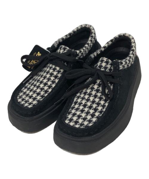 CLARKS（クラークス）CLARKS (クラークス) Harris Tweed (ハリスツイード) Torview/コラボシューズ ブラック サイズ:SIZE 23cmの古着・服飾アイテム