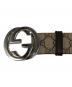 GUCCI (グッチ) インターロッキングGバックルベルト ベージュ：20000円