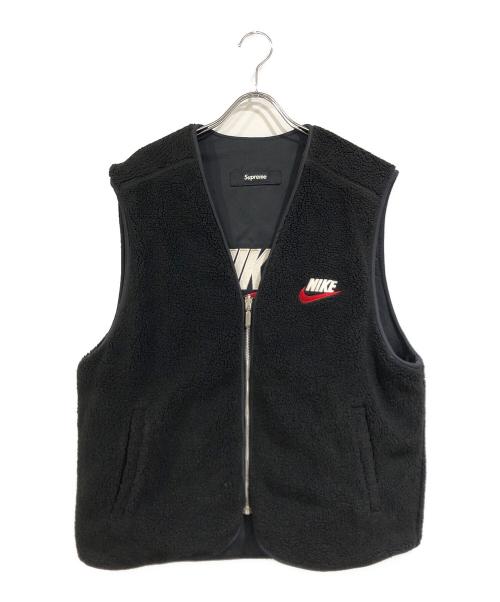 SUPREME（シュプリーム）Supreme (シュプリーム) NIKE (ナイキ) REVERSIBLE NYLON SHERPA VEST ブラック サイズ:Mの古着・服飾アイテム