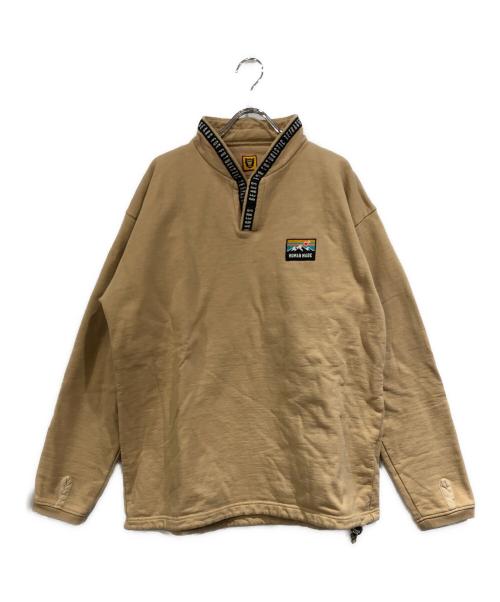 HUMAN MADE（ヒューマンメイド）HUMAN MADE (ヒューマンメイド) human made stand collar sweatshirt ベージュ サイズ:SIZE Mの古着・服飾アイテム