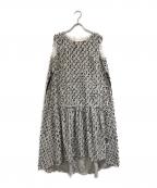 Reneルネ）の古着「フリンジノースリーブワンピース」｜グレー