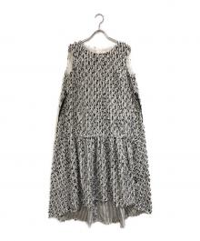 Rene（ルネ）の古着「フリンジノースリーブワンピース」｜グレー