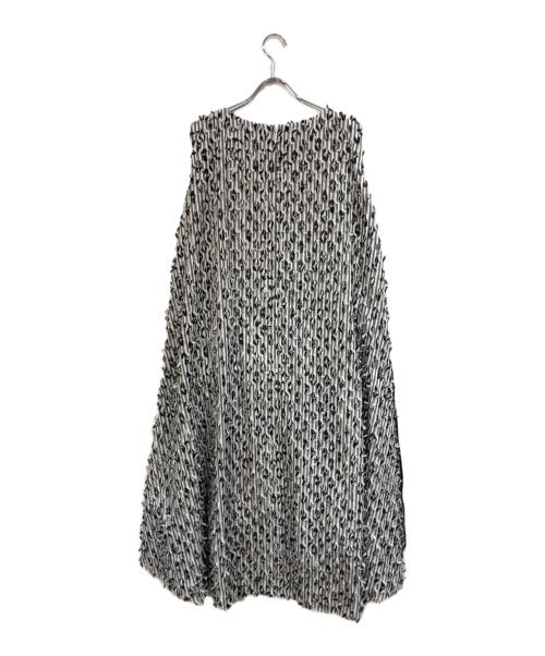 Rene（ルネ）Rene (ルネ) フリンジノースリーブワンピース グレー サイズ:SIZE 36の古着・服飾アイテム