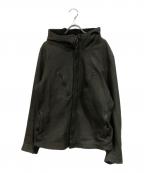 AVIREXアヴィレックス）の古着「レザーフーデッドジャケット」｜グリーン